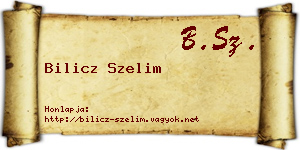 Bilicz Szelim névjegykártya